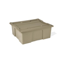 DECED Trays mit Clipdeckel in beige Farbe - 1 Satz von 3