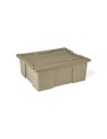 DECKED Trays with clip lid in beige color - 1 set of 3