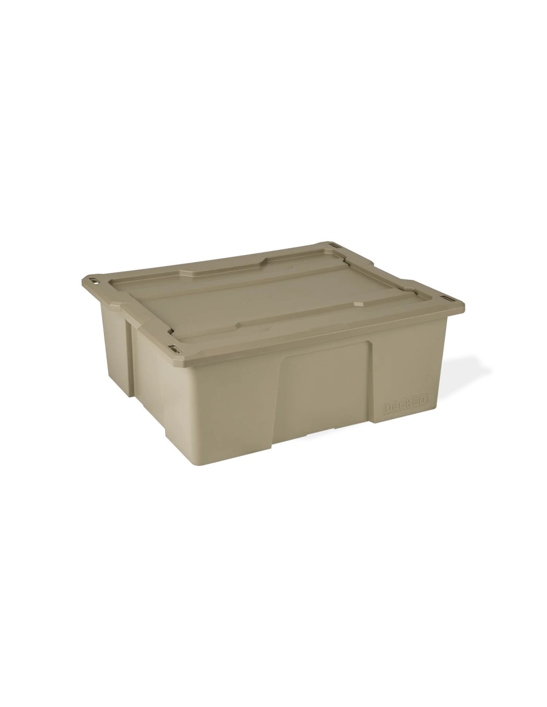 DECKED Bacs avec couvercle à clipser de couleur beige - 1 ensemble de 3