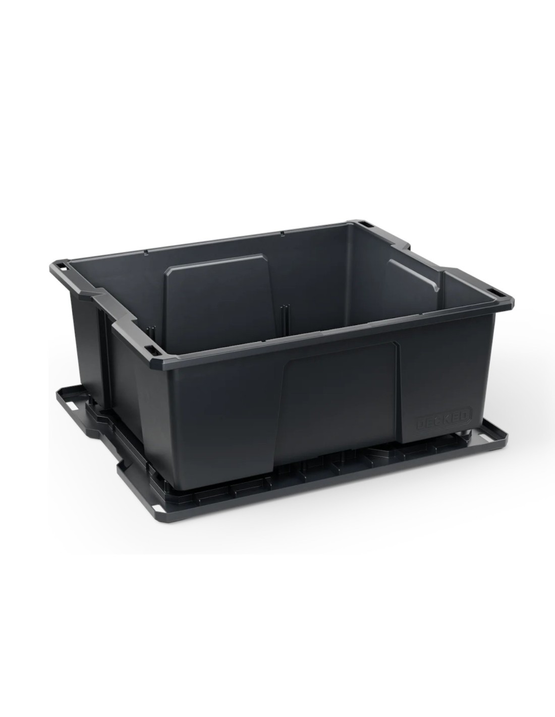 DECKED Trays with black clip lid - 1 set of 3