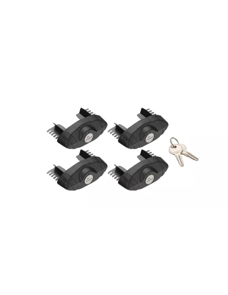 Kit 4 embouts verrouillables à clé pour barres Vortex RHINO RACK -