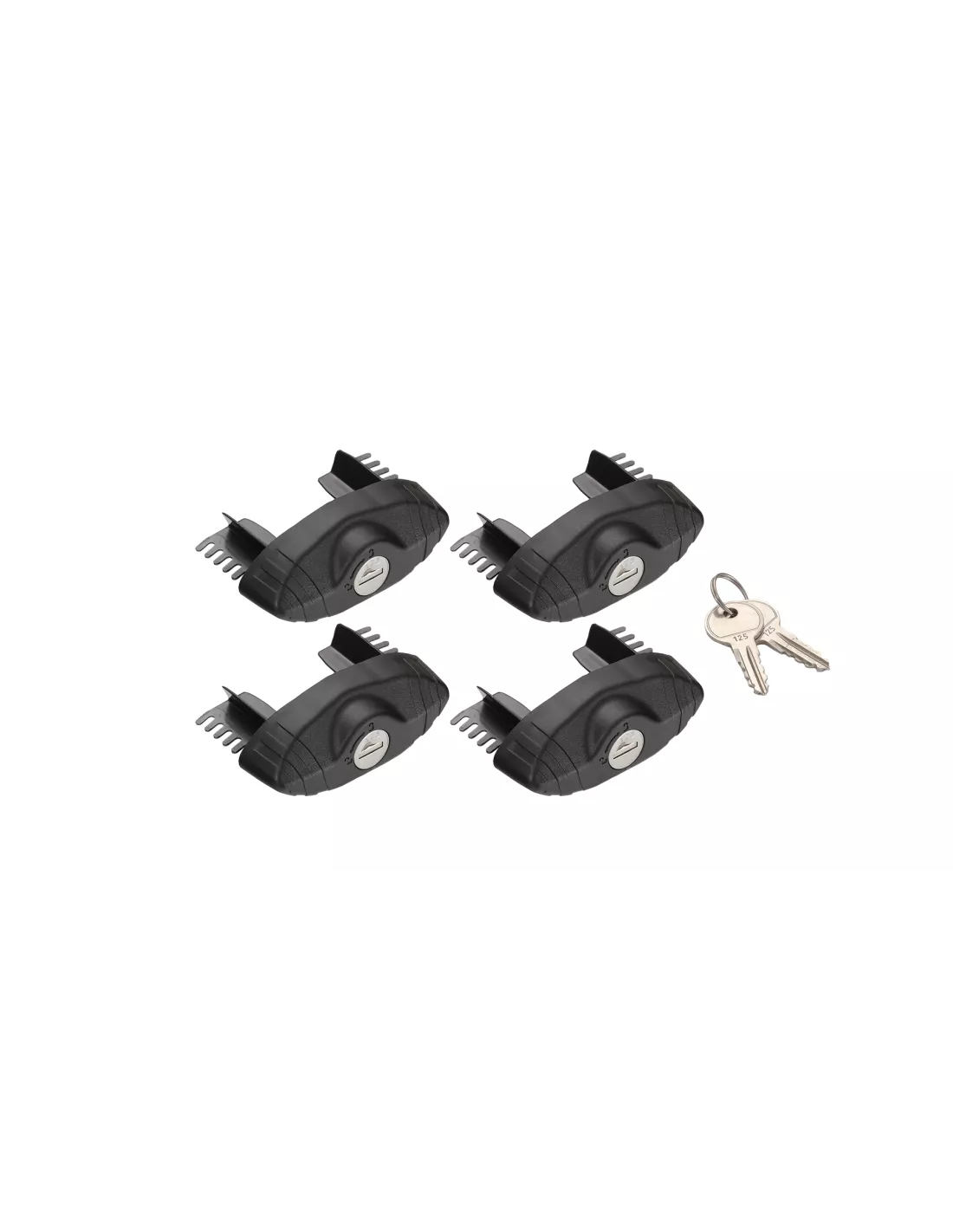 Kit 4 embouts verrouillables à clé pour barres Vortex RHINO RACK -