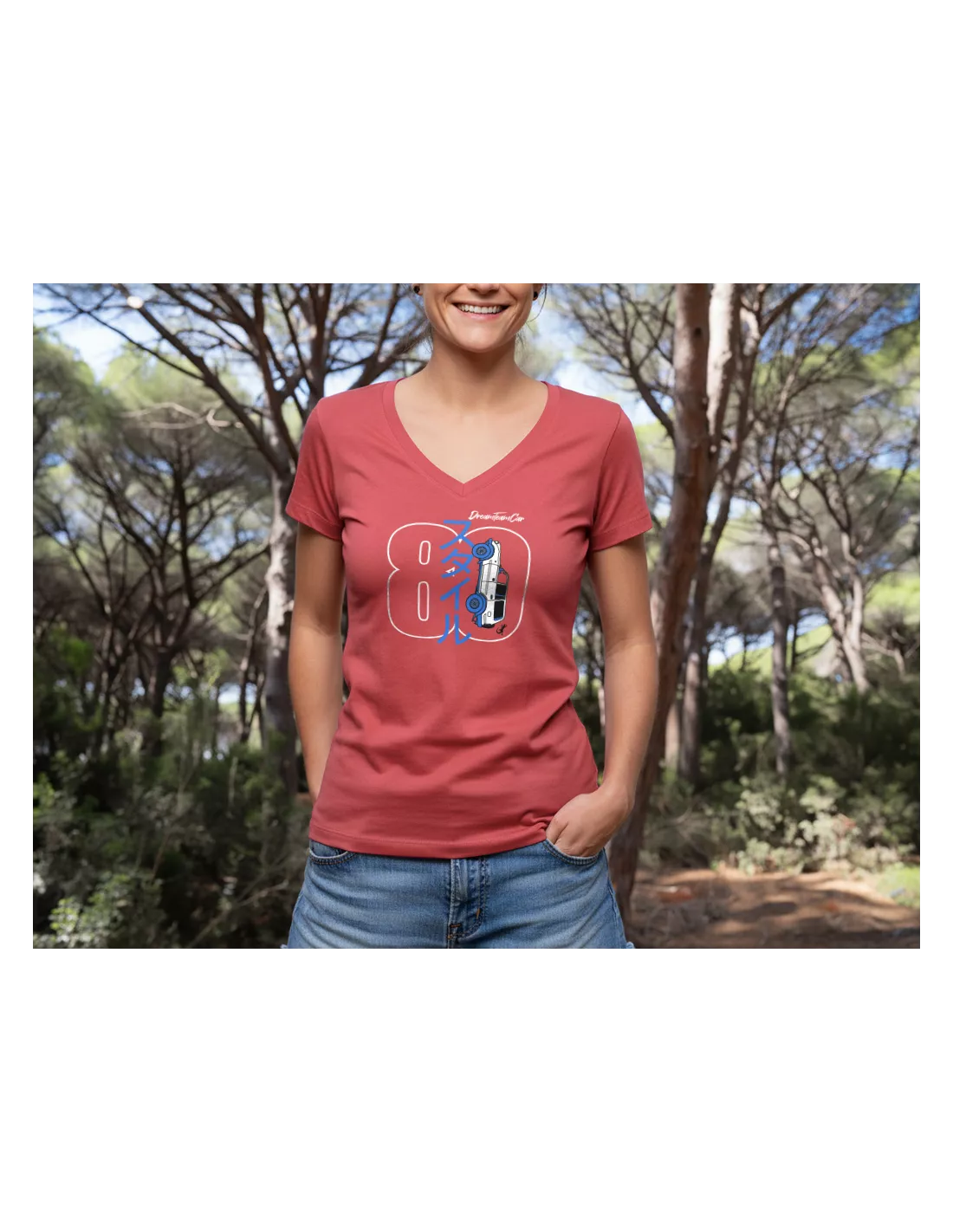 Tshirt femme HDJ80 Dream Team Car corail Taille 2XL DTC PARTS -