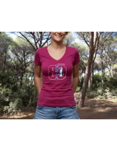 Tshirt femme HDJ80 Dream Team Car fuchsia Taille 2XL DTC PARTS -