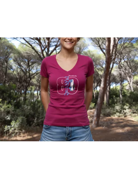 Tshirt femme HDJ80 Dream Team Car fuchsia Taille 2XL DTC PARTS -