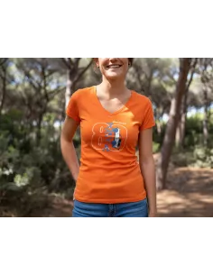 Tshirt femme HDJ80 Dream Team Car orange Taille 2XL DTC PARTS -