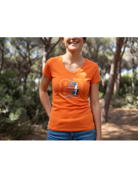 Tshirt femme HDJ80 Dream Team Car orange Taille 2XL DTC PARTS -