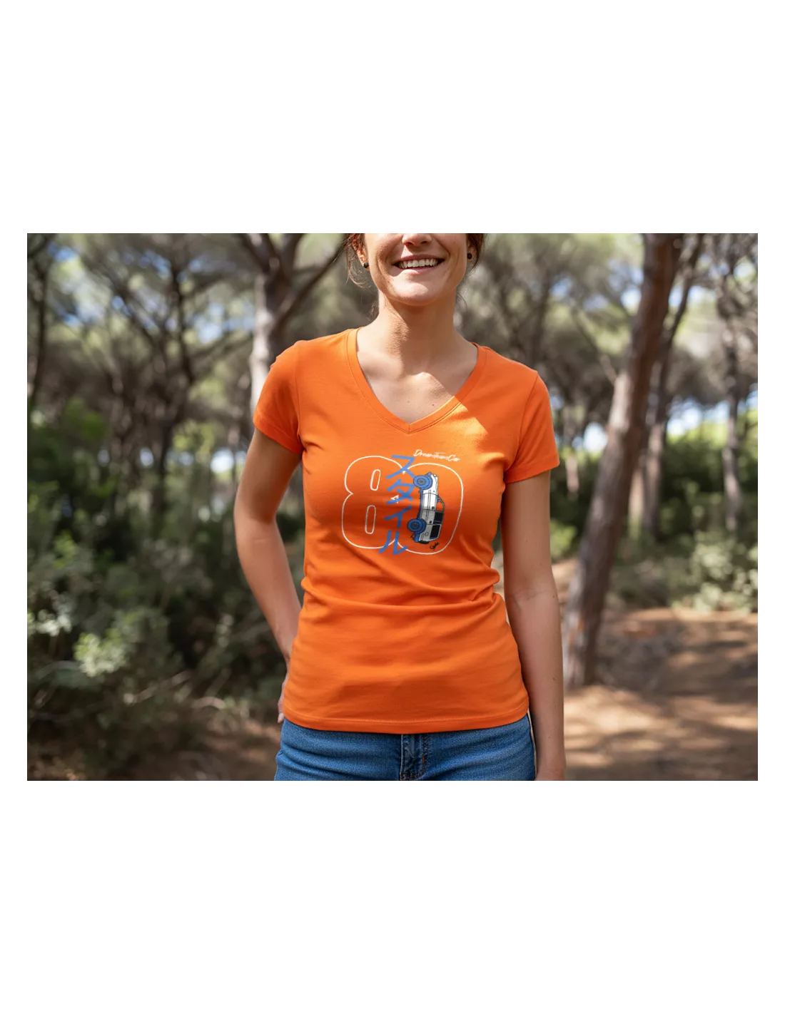 Tshirt femme HDJ80 Dream Team Car orange Taille 2XL DTC PARTS -