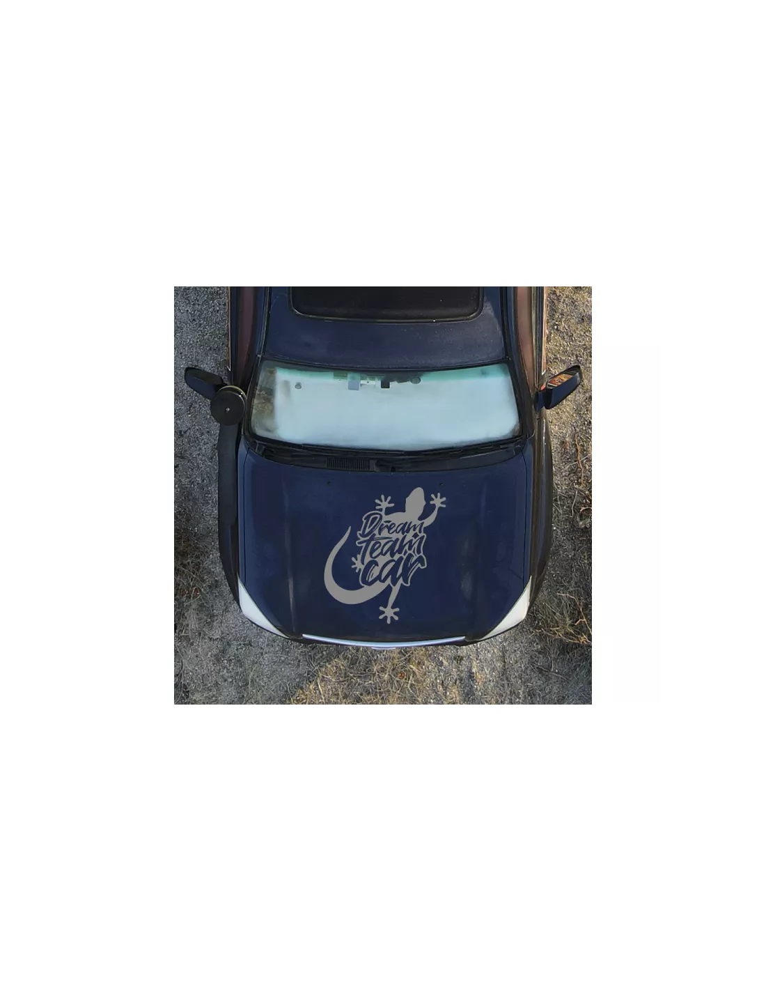 Grote Dreamteamcar Capot Metallic Grey Sticker DTC PARTS -