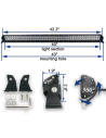 Barra led a doppia riga a doppia fila 400W
