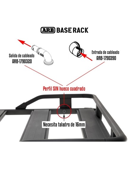 BASE RACK | SORTIE RONDE CABLE GLE COUDE