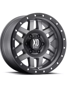 KMC XD128 Machete Machete Matt Grigio con anello nero