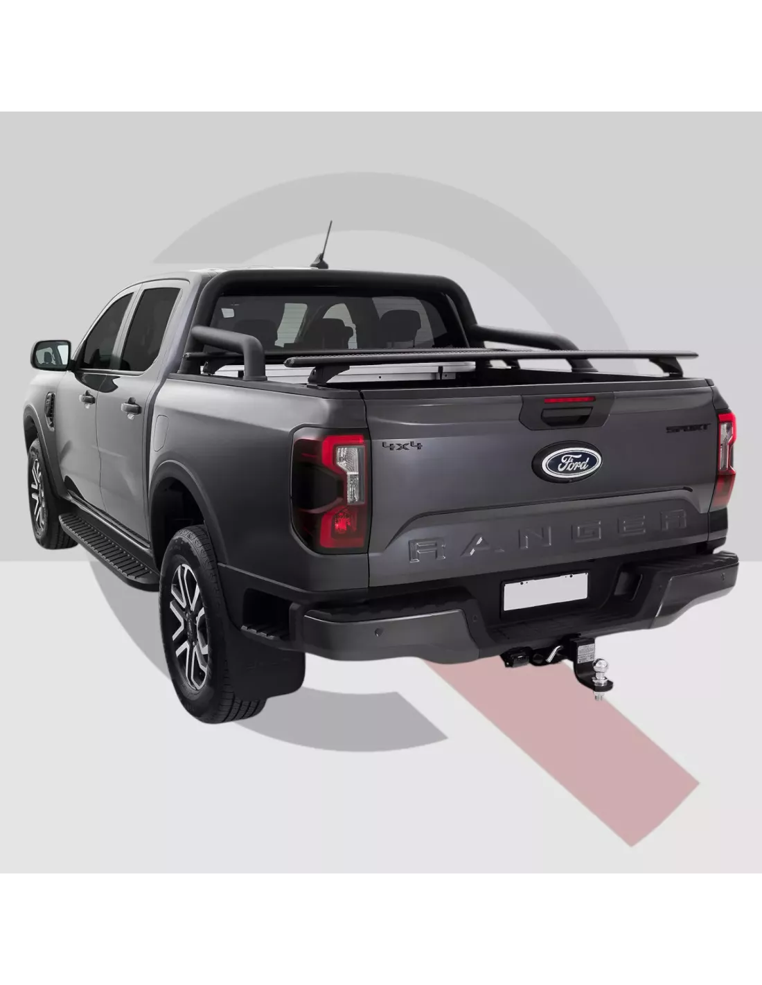 Kit 2 barres de benne RHINO RACK Vortex pieds RCH pour Ford Ranger 2023+