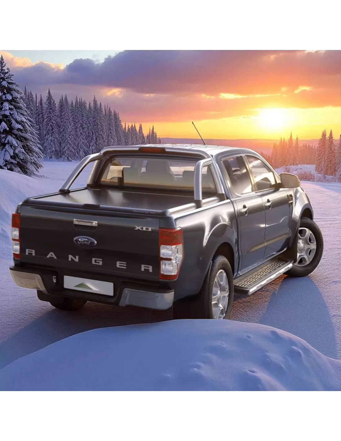 Rideau de benne MOUNTAIN TOP Black Ford Ranger 2012-2022