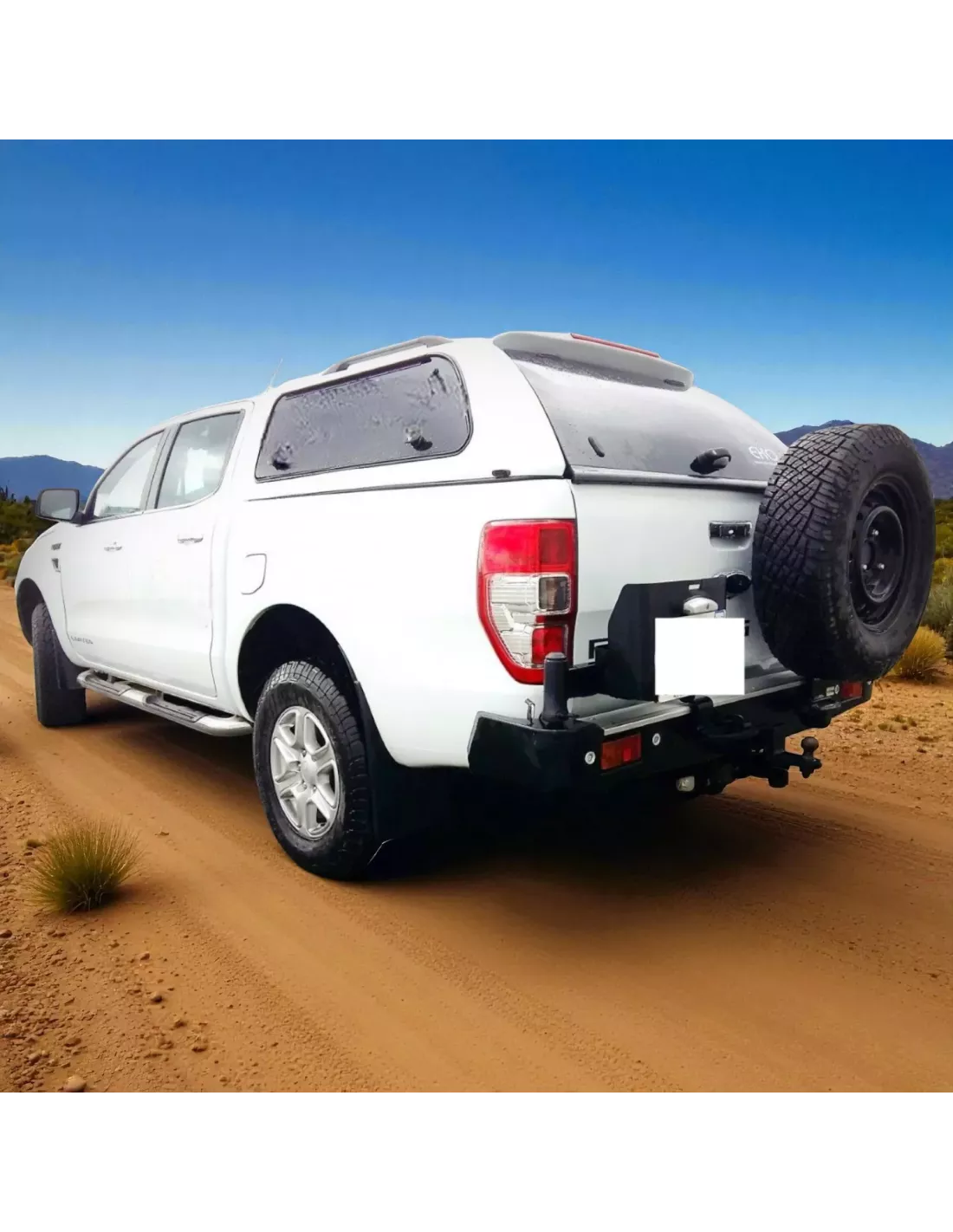 Kopie von Hintere Stoßstange mit jerrycan Unterstützung und Ford Ranger Rad 2012-2022