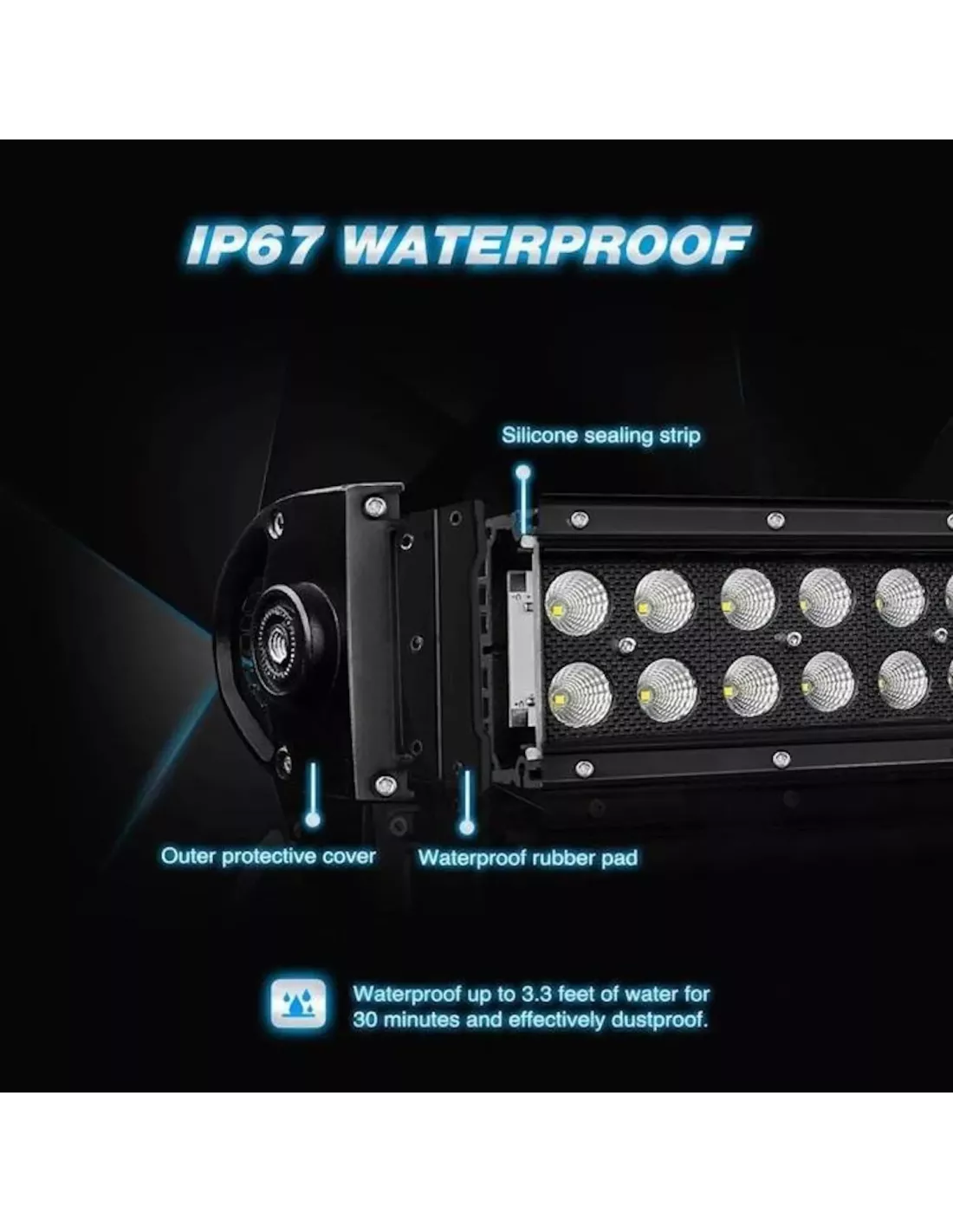 Barre à LEDs Double Rangée 240W 40" Ford Ranger 2012+