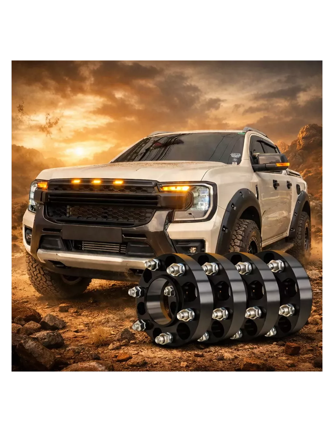 Pack élargisseurs d'ailes + élargisseurs de voie 35mm Ford Ranger 2023+