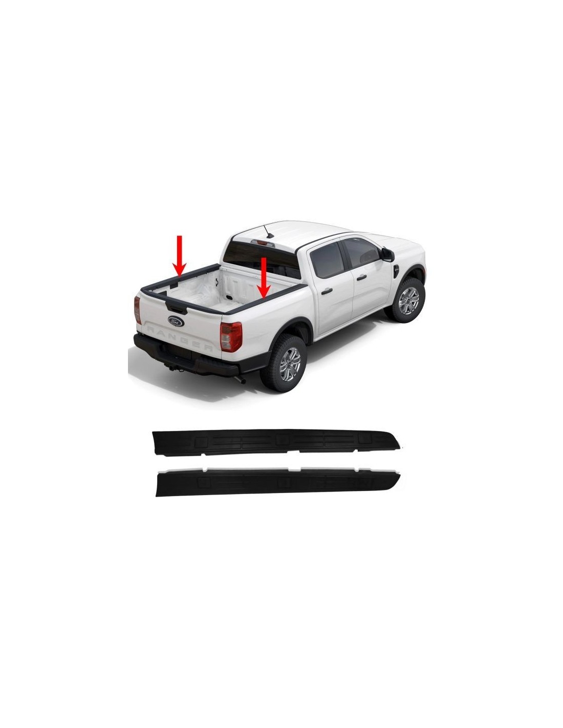 Kopie van copy of Protections de bords de benne et hayon arrière pour Ford Ranger