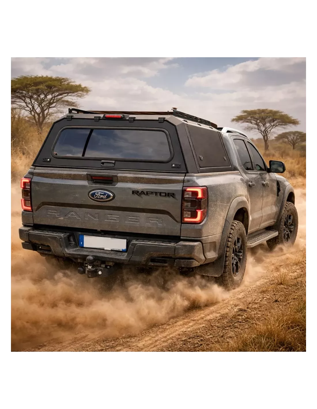 Hard top aluminium Ford Ranger Raptor 2022+ Adventurer noir mat