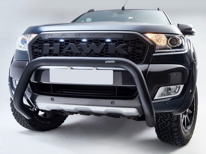 Pare buffle inox enduit noir pour Ford Ranger à partir de 2012